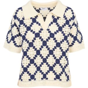 Perisol Top - Blue And White
