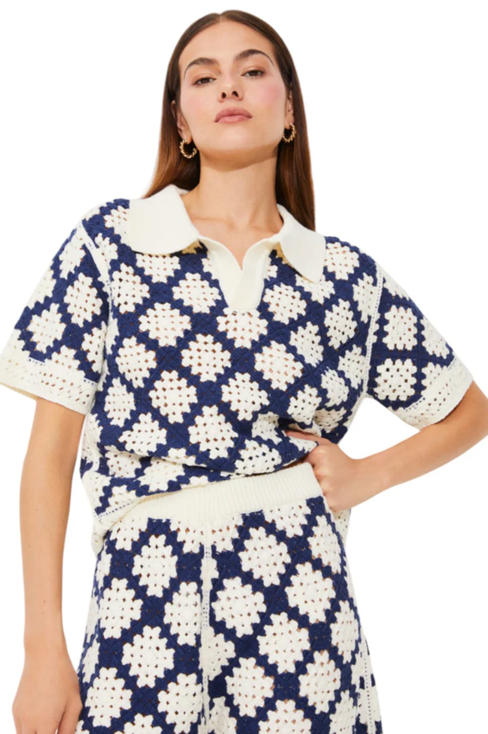 Perisol Top - Blue And White - Image 3